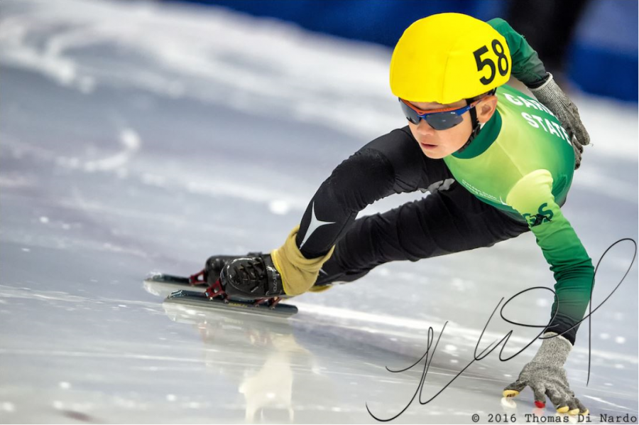Justin Liu, skater number 58 - US Speedskating Short Track Age Group Nationals - AmCup Final
